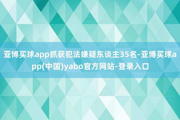 亚博买球app抓获犯法嫌疑东谈主35名-亚博买球app(中国)yabo官方网站-登录入口